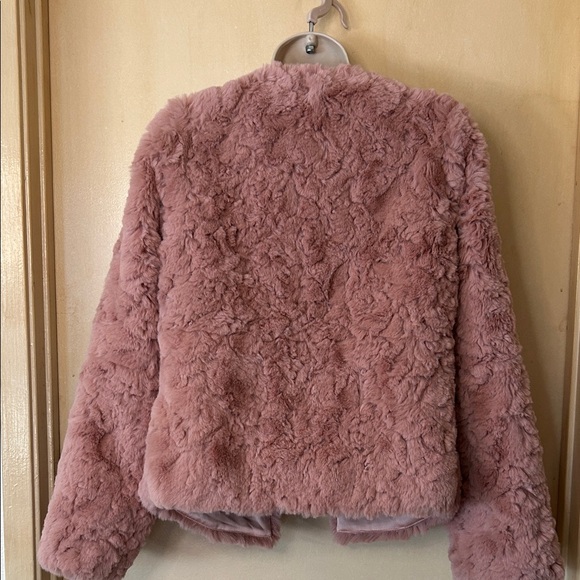 Line & Dot Plush Faux Fur Pink Teddy Jacket size S - Picture 7 of 11